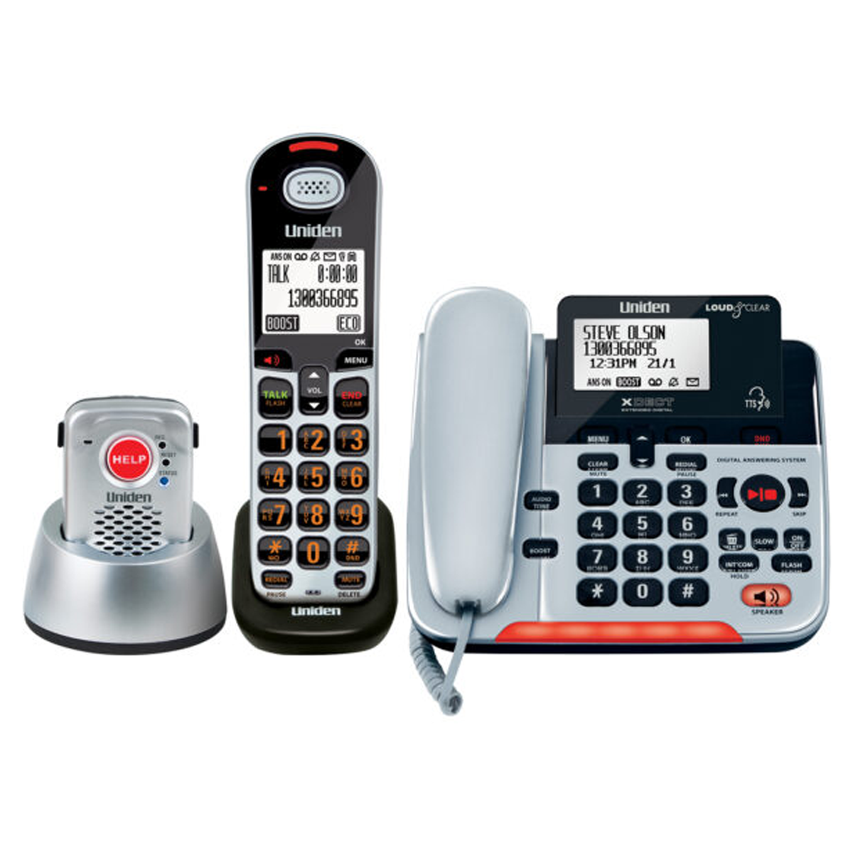 تلفن رو میزی یونیدن مدل SS E37+1P-نقره‌ای