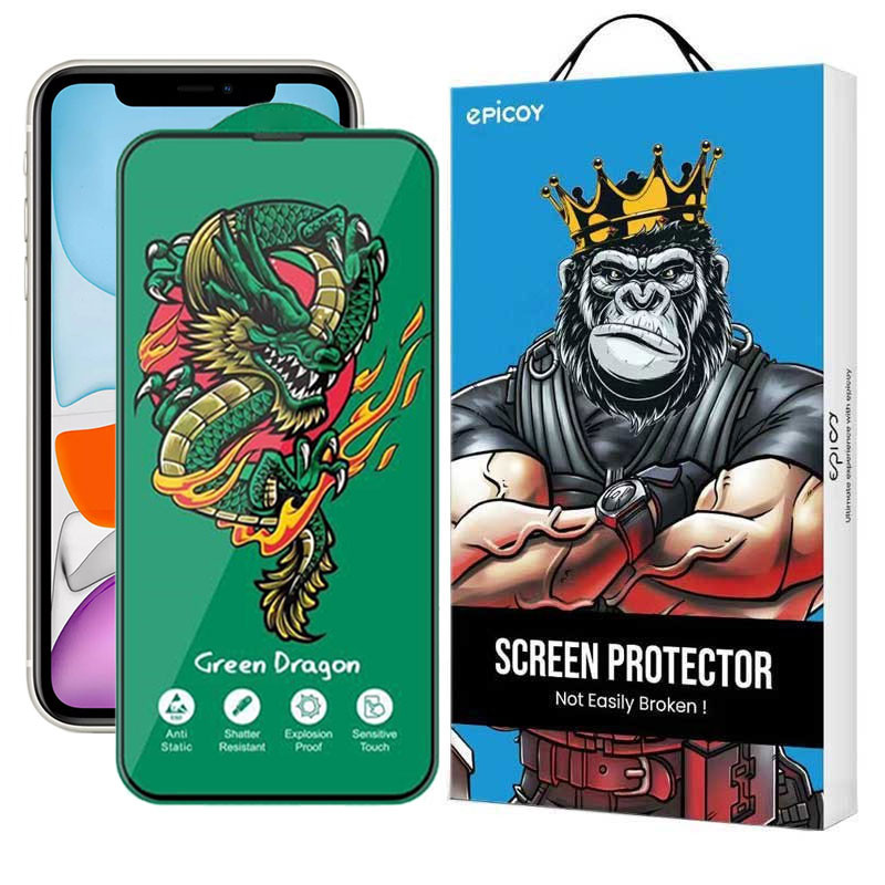محافظ صفحه نمایش اپیکوی مدل Green Dragon ExplosionProof مناسب برای گوشی موبایل اپل iPhone 11/ XR