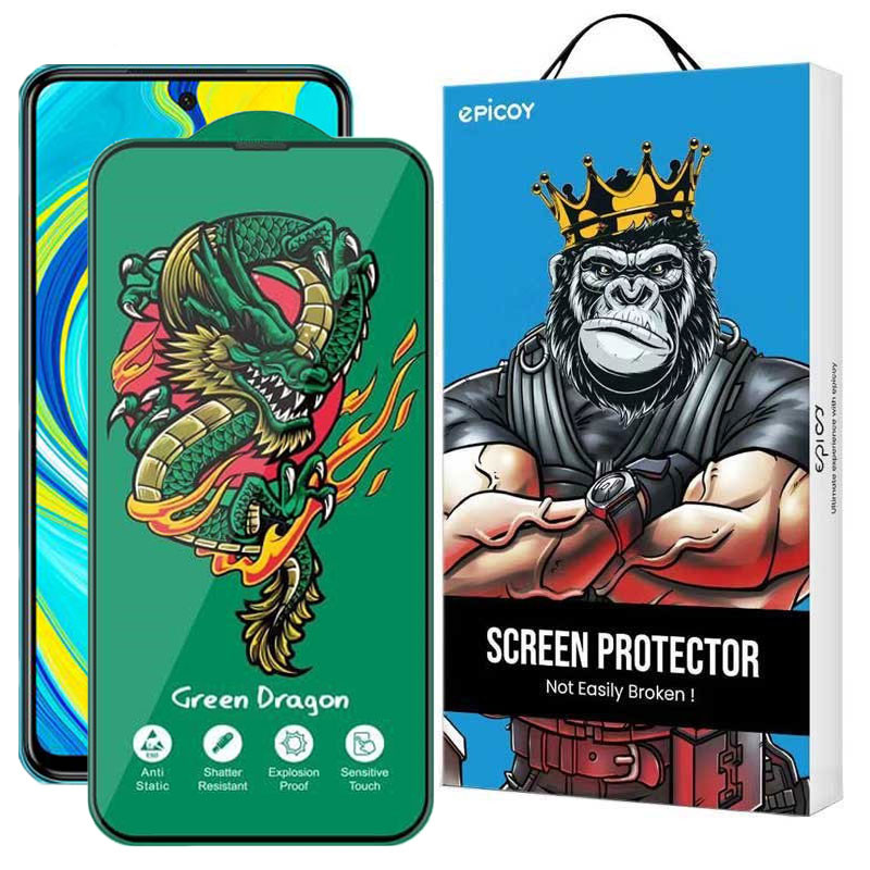 محافظ صفحه نمایش اپیکوی مدل Green Dragon ExplosionProof مناسب برای گوشی موبایل شیائومی Redmi Note 9 Pro Max / Note 9 Pro 5G/ Note 9 Pro  4G (Global/India) / Note 9S