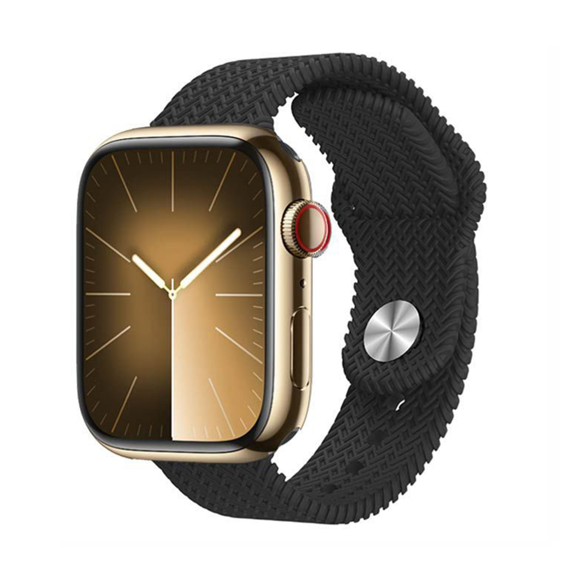 ساعت هوشمند هاینو تکو مدل GP-17-بدنه طلایی بند مشکی