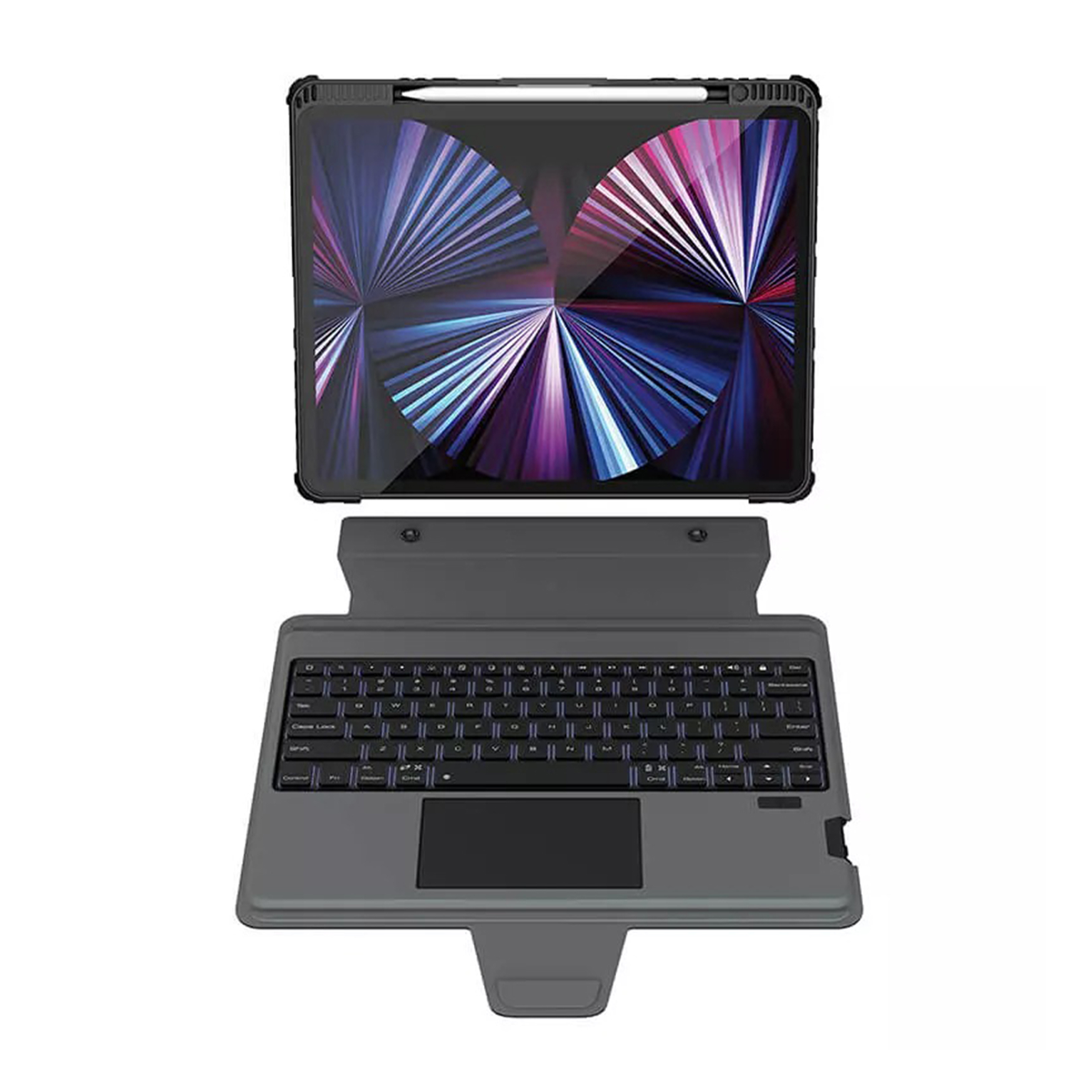 کیف کلاسوری تبلت اپل iPad Pro 12.9 نیلکین مدل Bumper Combo Backlit Keyboard به همراه کیبورد