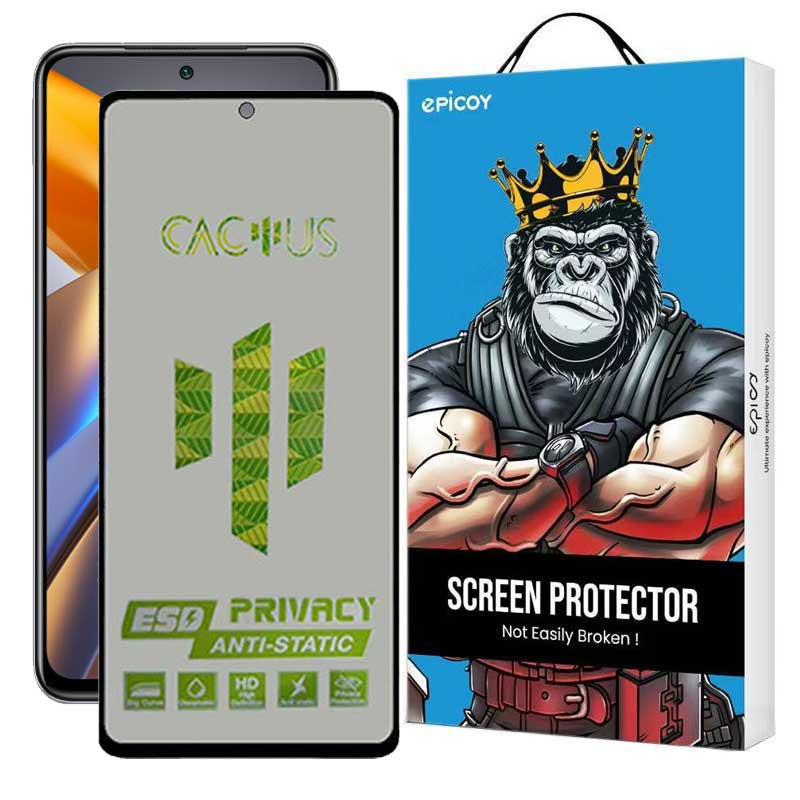 محافظ صفحه نمایش حریم شخصی اپیکوی مدل Cactus-ESD-Privacy مناسب برای گوشی موبایل شیائومی Poco M5s