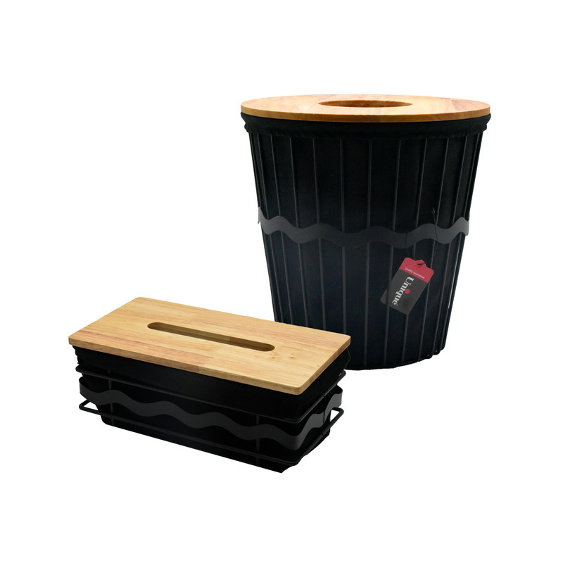 ست سطل و جای دستمال یونیک مدل فلزی کد 2929 ست سطل و جای دستمال یونیک مدل فلزی کد 2929