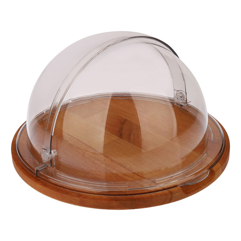 ظرف سرو کیک لیمون مدل پایه چوبی