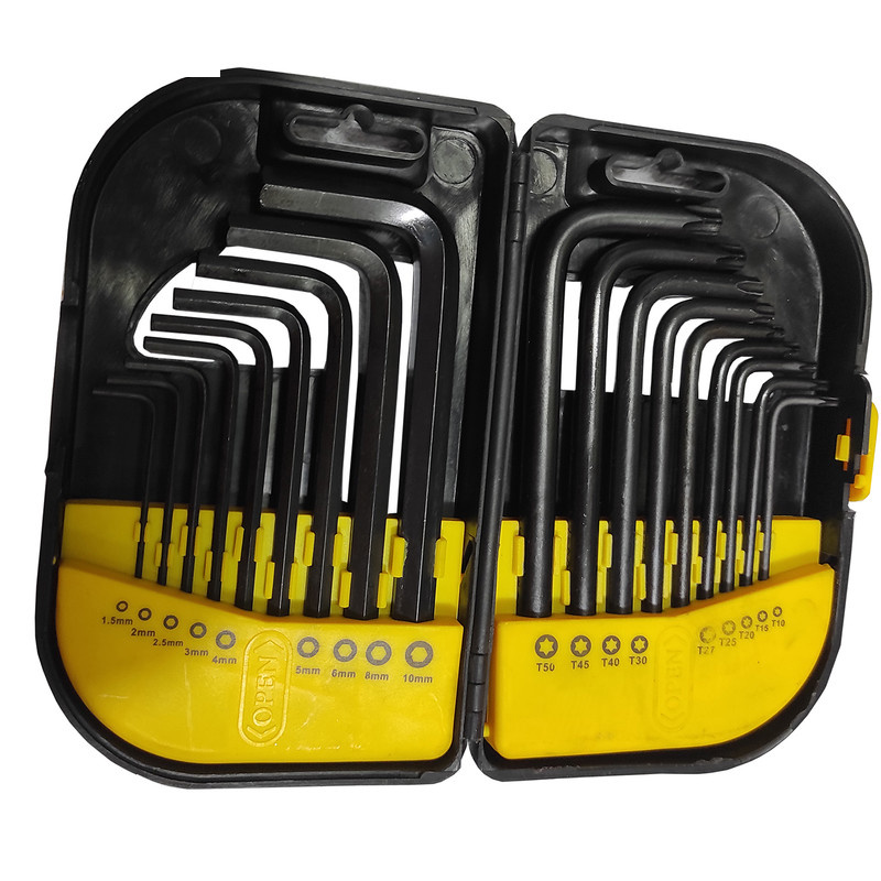 آچار آلن و ستاره ای تاپکس مدل فشار قوی کد SMT-TP100918PCS مجموعه 18 عددی آچار آلن و ستاره ای تاپکس مدل فشار قوی کد SMT-TP100918PCS مجموعه 18 عددی