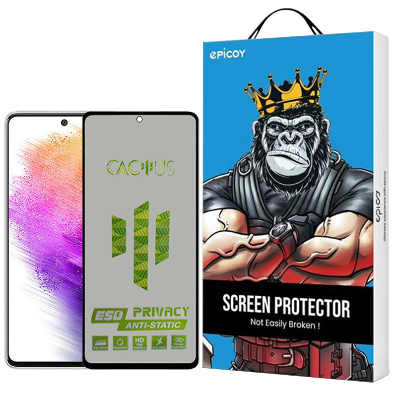 محافظ صفحه نمایش حریم شخصی اپیکوی مدل Cactus-ESD-Privacy مناسب برای گوشی موبایل سامسونگ Galaxy A73 5G/A72 4G/5G /M54 /M53 5G/M52/ M5/A71/A81/A91/M62/F62/S10 Lite/Note 10 Lite 