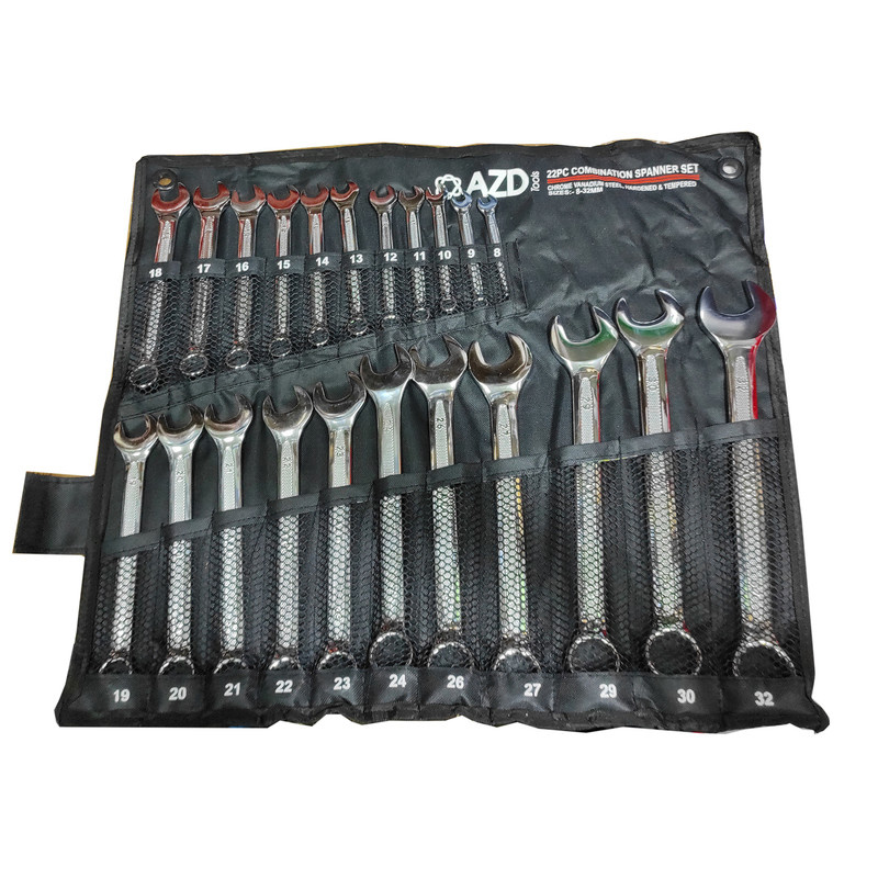 آچار یکسر تخت و یکسر رینگی ای زد دی مدل SMT-22PCS-INDIA-COMBIMATIONSPANNER Lمچموعه 22 عددی آچار یکسر تخت و یکسر رینگی ای زد دی مدل SMT-22PCS-INDIA-COMBIMATIONSPANNER Lمچموعه 22 عددی