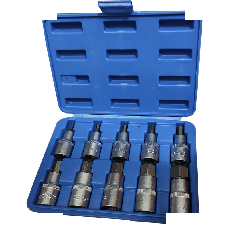 آچار آلن بکسی ای زد دی  مدل SMT-AZD-10-PCS-H4-H19*55 مجموعه 10عددی