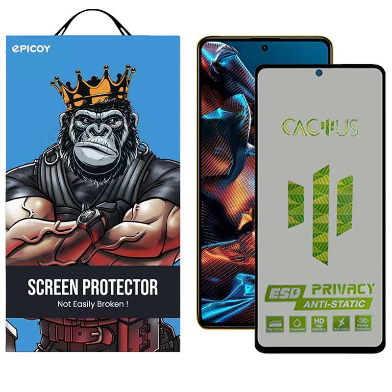 محافظ صفحه نمایش حریم شخصی اِپیکوی مدل Cactus-ESD-Privacy مناسب برای گوشی موبایل شیائومی Xiaomi Poco X5 Pro / Poco X5 / Poco X4 Pro 5G 