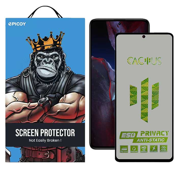 محافظ صفحه نمایش حریم شخصی اِپیکوی مدل Cactus-ESD-Privacy مناسب برای گوشی موبایل شیائومی Xiaomi Poco F5 Pro /Poco F5 /Poco F4 GT /Poco F4 /Poco F3 GT / F3 