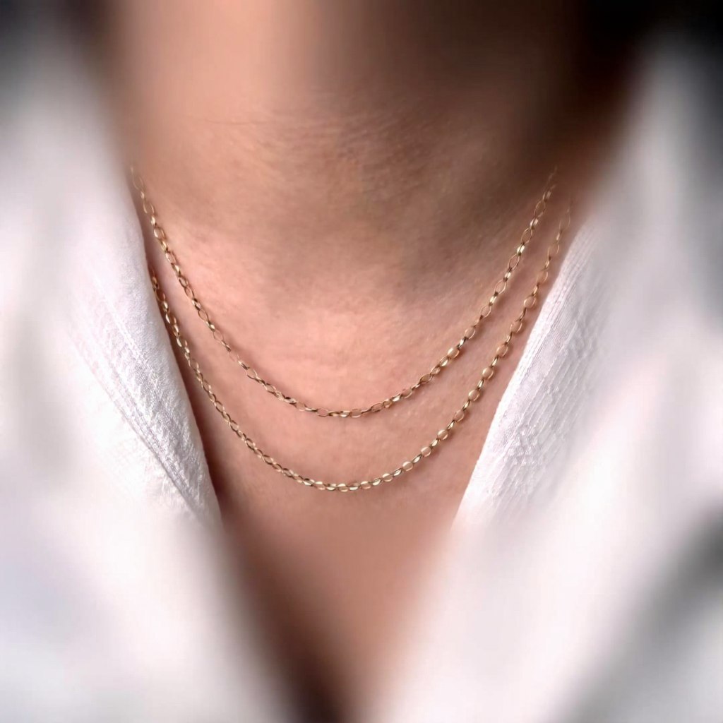 زنجیر طلا 18 عیار زنانه فورسه سایز 40 کد 517 زنجیر طلا 18 عیار زنانه فورسه سایز 40 کد 517