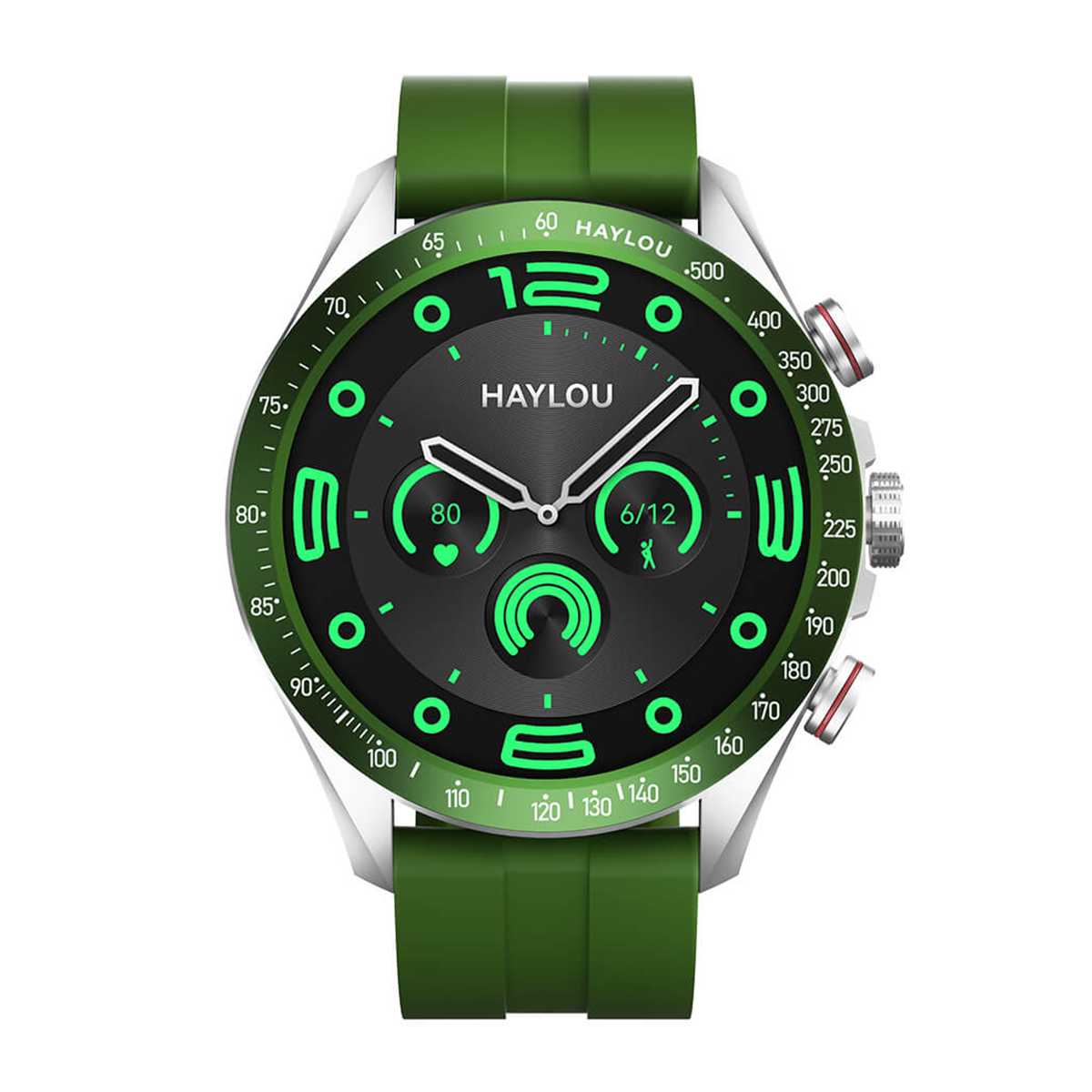 ساعت هوشمند هایلو مدل Solar Pro-بدنه سبز بند سبز