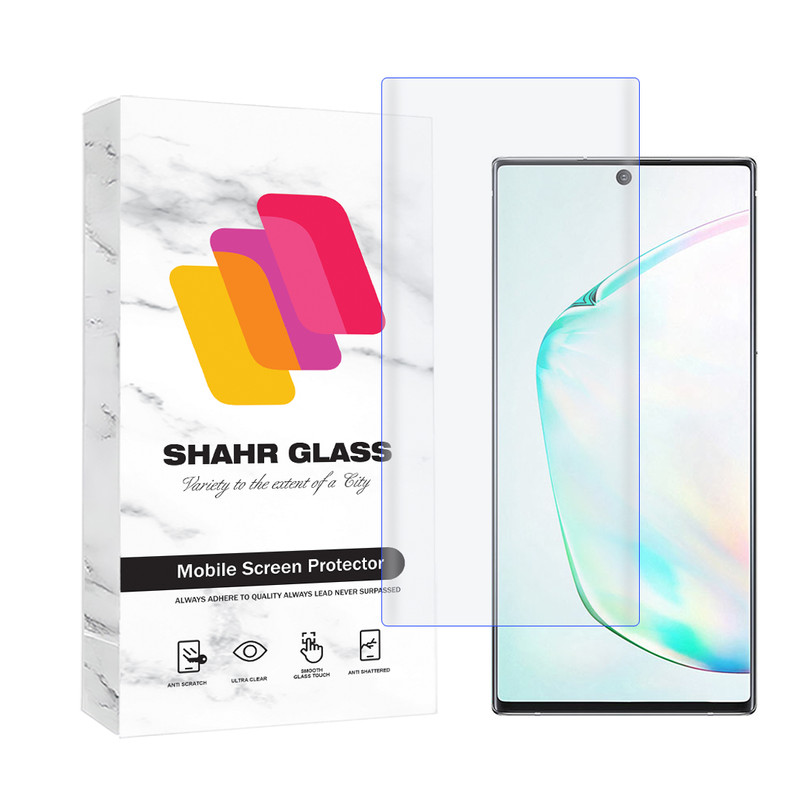 محافظ صفحه نمایش یووی شهر گلس مدل UVLIGHTSH مناسب برای گوشی موبایل سامسونگ Galaxy Note 10 4G - Galaxy Note 10 5G-بی رنگ