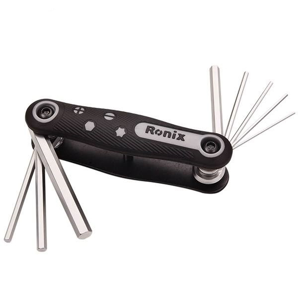 ست آچار آلن تاشو رونیکس 8 عددی مدل RH-2020-تک رنگ