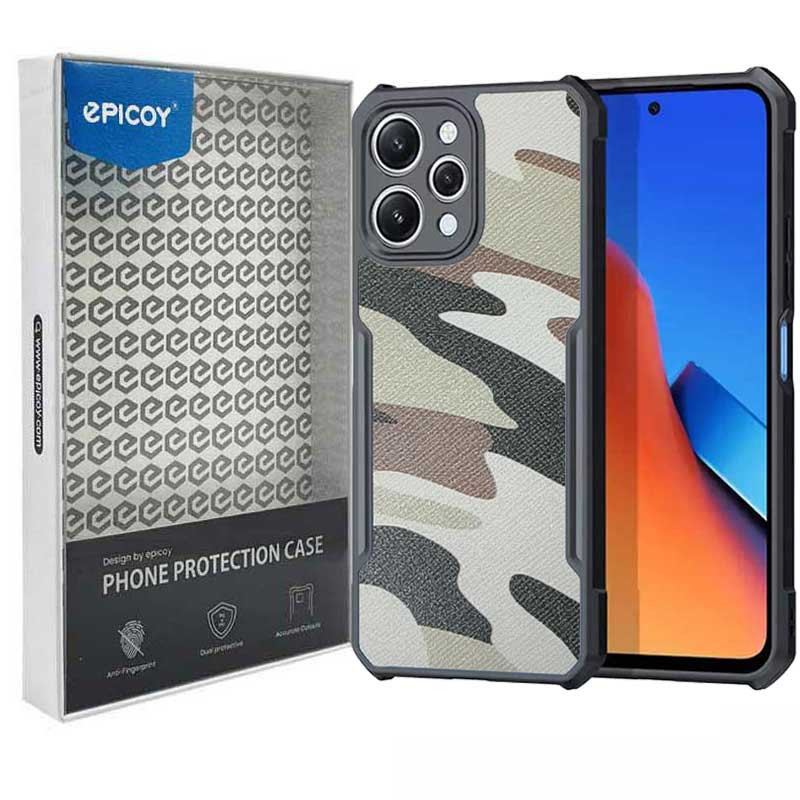 کاور گوشی شیائومی Redmi 12 4G اپیکوی مدل Xundd Camouflage-طوسی ارتشی