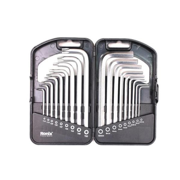 ست آچار آلن ستاره ای رونیکس 18 عددی مدل RH-2051-چند رنگ ست آچار آلن ستاره ای رونیکس 18 عددی مدل RH-2051-چند رنگ