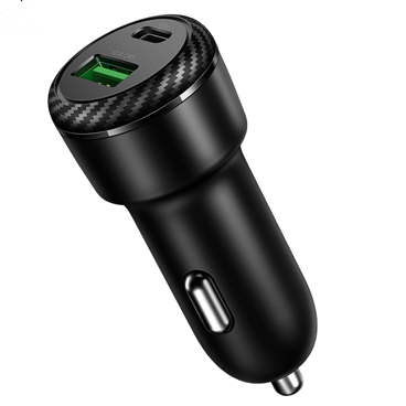 شارژر فندکی PD+QC شارژ سریع مک دودو 38 وات -مشکی