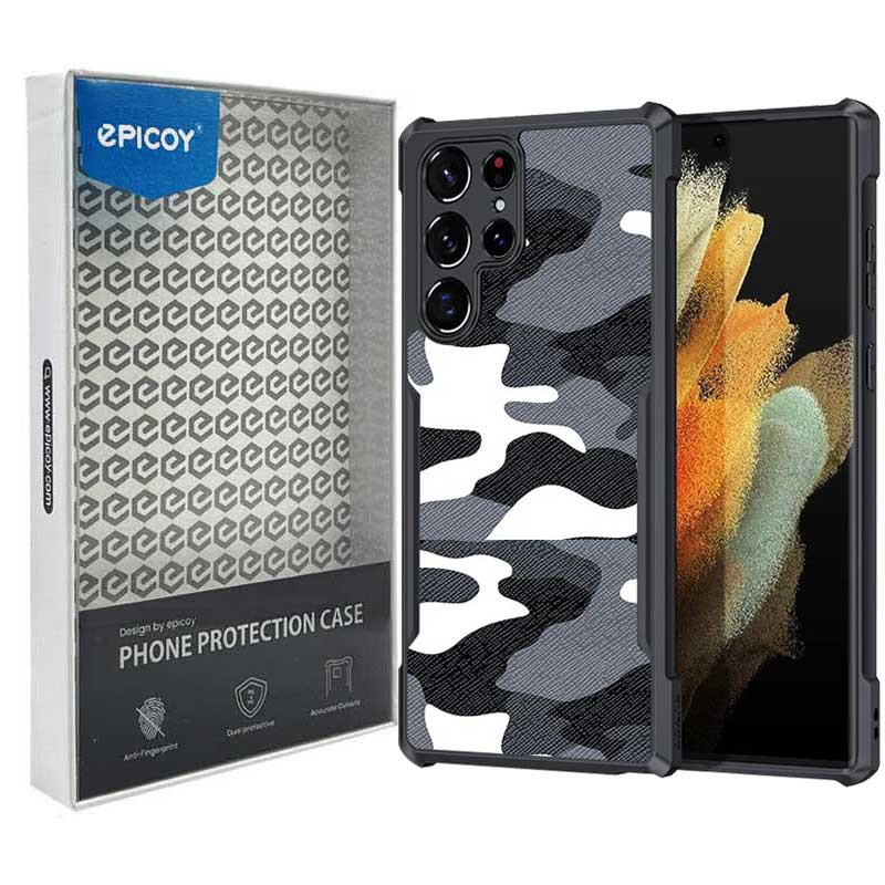 کاور گوشی سامسونگ Galaxy S23 Ultra اپیکوی مدل Xundd Camouflage-طوسی ارتشی