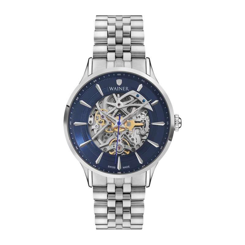ساعت مچی مردانه واینر مدل WA.25705-B بند استیل نقره ای-نقره‌ای