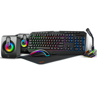 ست گیمینگ کیبورد ، اسپیکر ، میکروفون ، ماوس ، ماوس پد پرودو Ultimate Gaming Kit PDX215