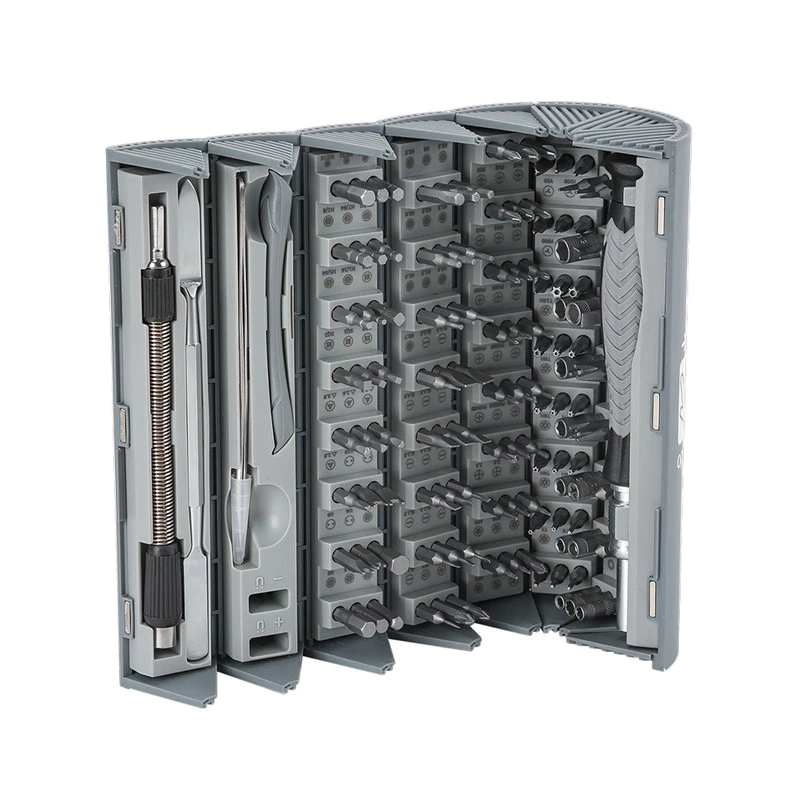 پیچ گوشتی و سری پیچ گوشتی پرووان مدل PGS101 مجموعه 126 عددی-خاکستری