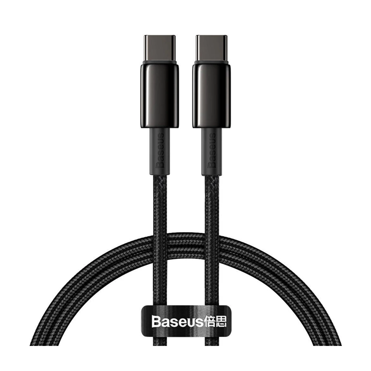 کابل دو سر تایپ سی باسئوس مدل Tungsten Gold طول 1 متر-سرمه‌ای