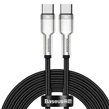 کابل تایپ سی به تایپ سی باسئوس مدل CATJK-D01 به طول 2 متر - توان 100 وات-سفید کابل تایپ سی به تایپ سی باسئوس مدل CATJK-D01 به طول 2 متر - توان 100 وات-سفید