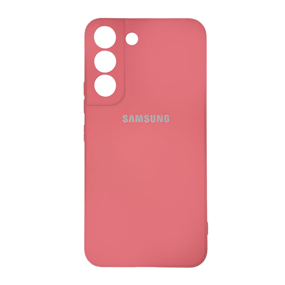 کاور سیلیکونی محافظ لنزدار مناسب برای گوشی موبایل سامسونگ Galaxy S22 5G	-صورتی