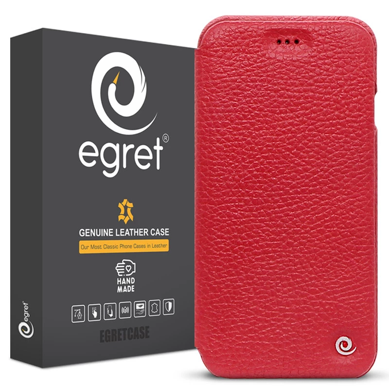 کیف کلاسوری گوشی اپل iPhone 8 Plus اگرت مدل Floater چرمی-سبز ارتشی