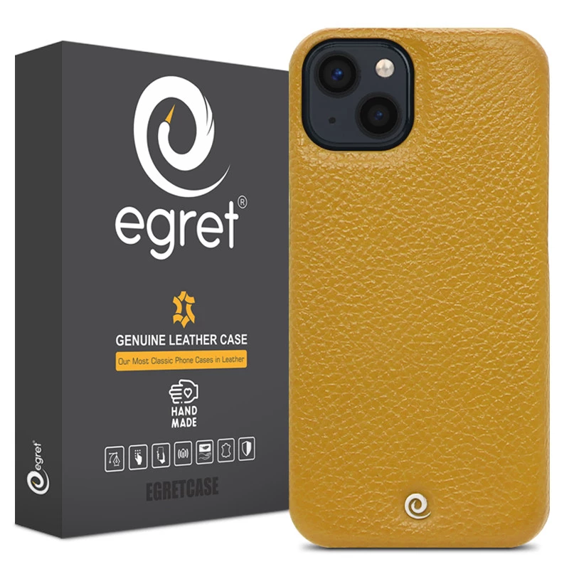 کاور گوشی اپل iPhone 13 Mini اگرت مدل Floater چرمی-قهوه ای روشن