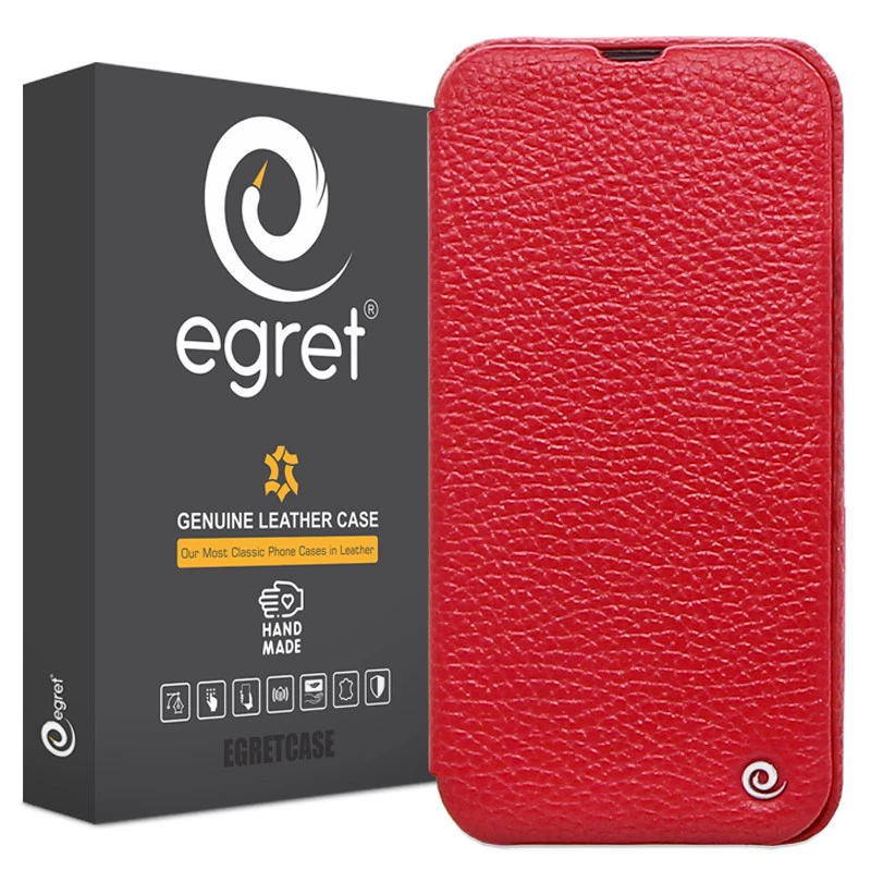 کیف کلاسوری گوشی اپل iPhone 13 اگرت مدل Floater چرمی-مشکی