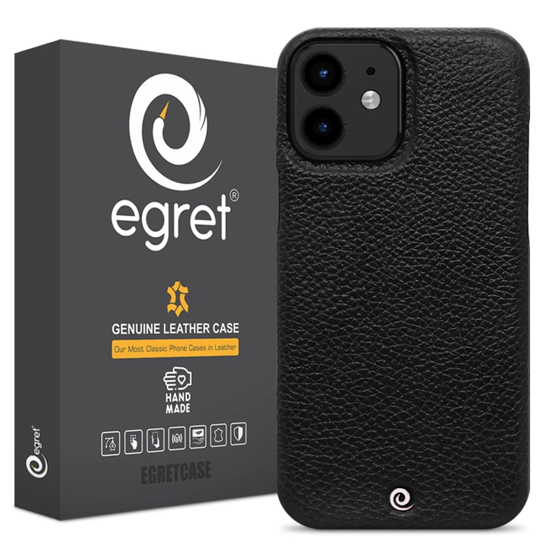 کاور گوشی اپل iPhone 12 Mini اگرت مدل Floater چرمی-قهوه ای روشن