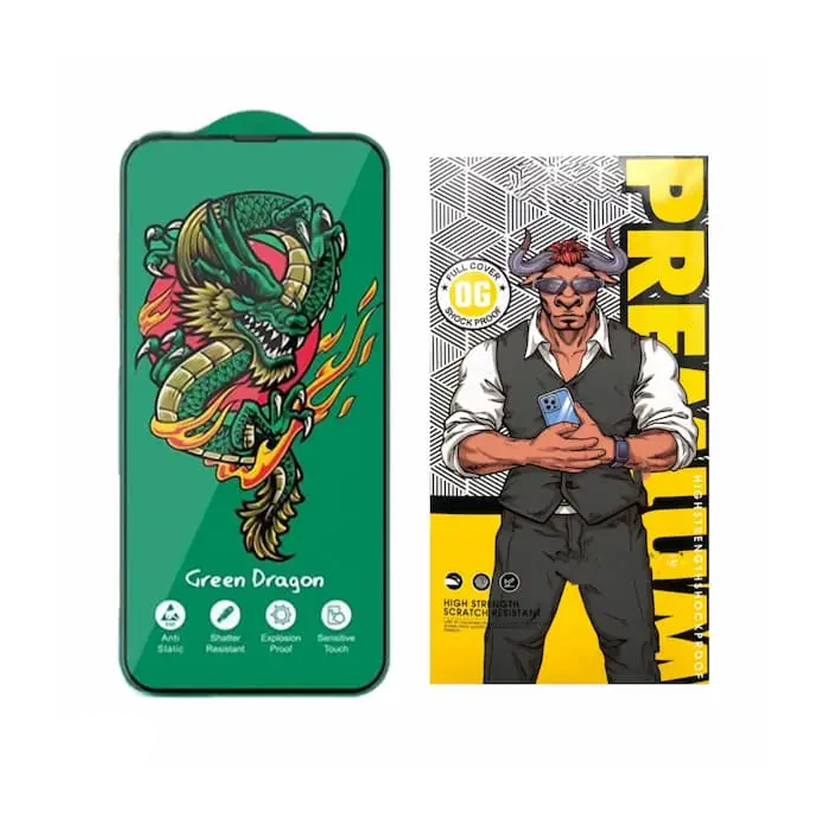 گلس گوشی سامسونگ Galaxy S24 FE اوجی مدل Green Dragon