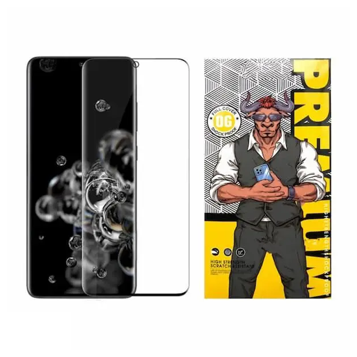 گلس گوشی سامسونگ Galaxy S20 Ultra اوجی مدل شیشه ای فول چسب 9H-مشکی