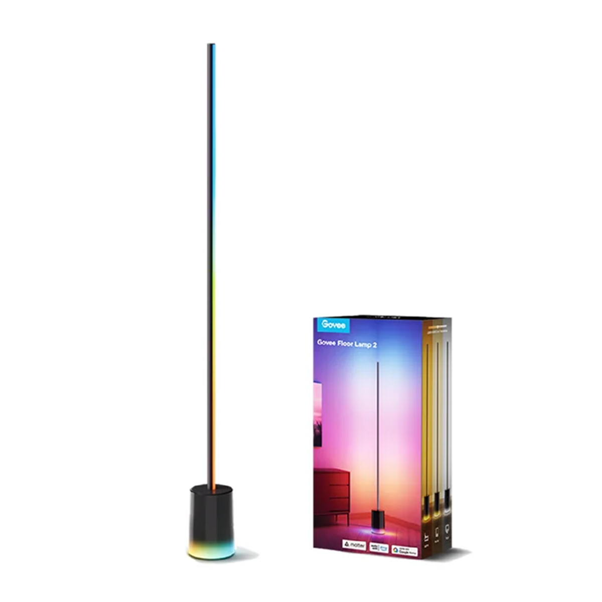 چراغ هوشمند گووی مدل RGBICWW Floor Lamp 2 H607C-مشکی