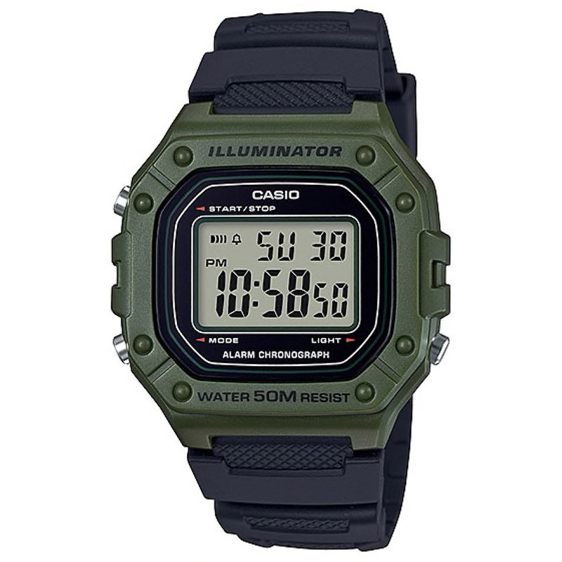 ساعت مچی دیجیتال کاسیو کد W-218H-3AVDF-سبز