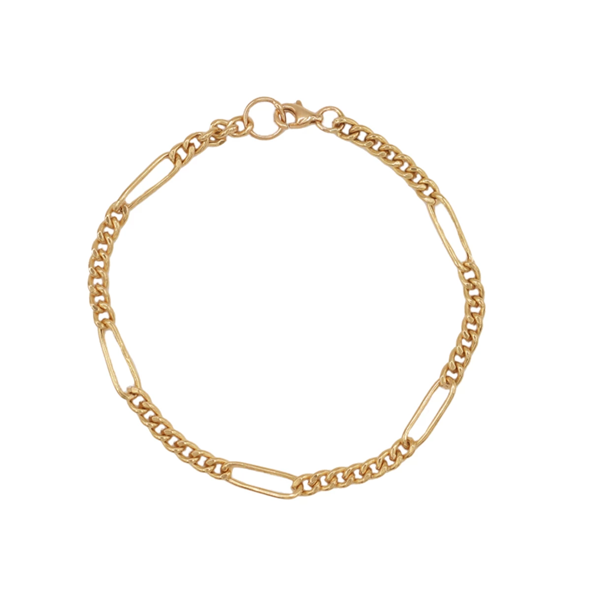 دستبند طلا زنانه طرح فیگارو قو طلایی مدل B034712-2.80