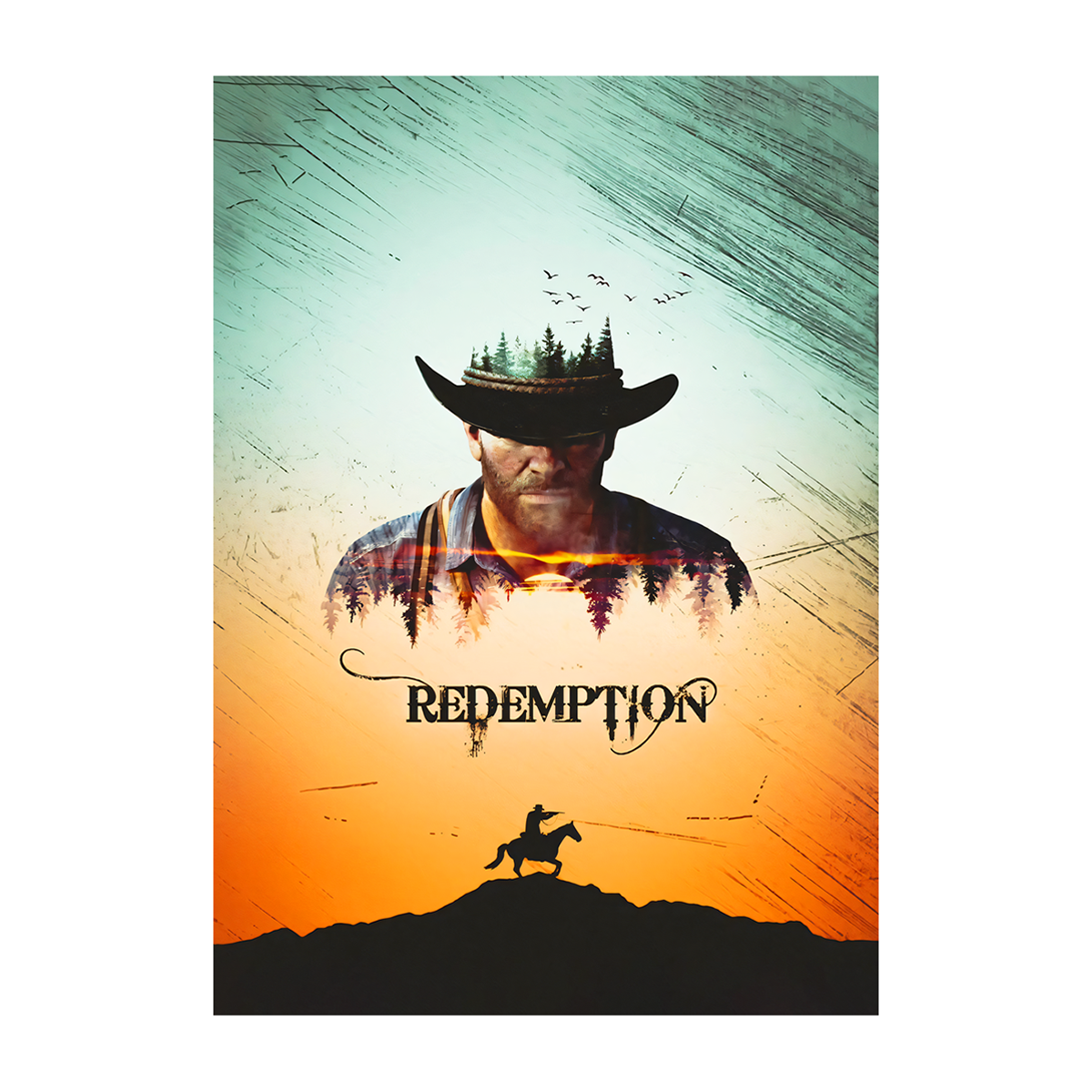 متال پوستر گیمینگ رد دد RedDeadRedemption طرح آرتور مورگان کد N203 متال پوستر گیمینگ رد دد RedDeadRedemption طرح آرتور مورگان کد N203