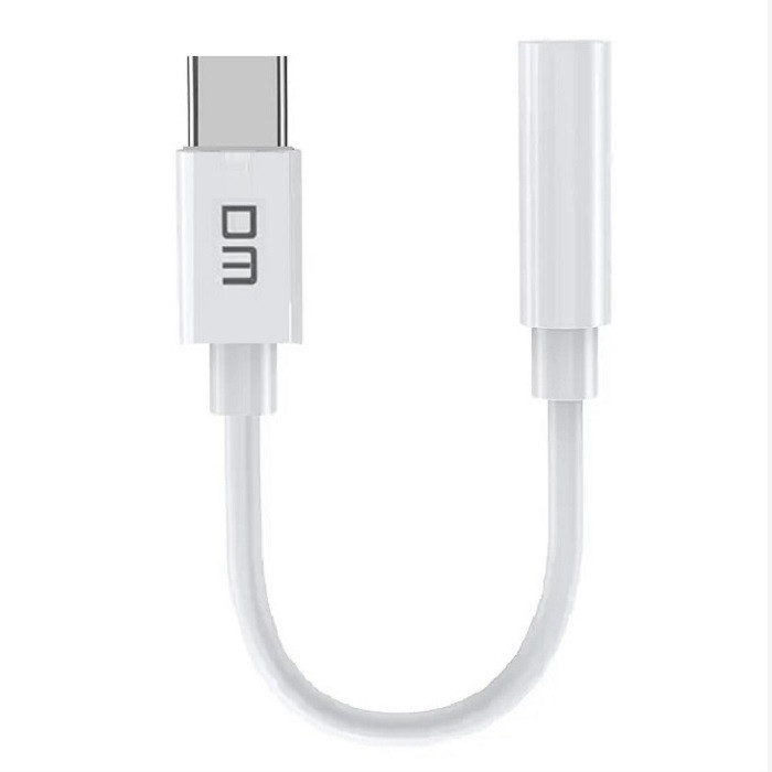 کابل تبدیل USB-C به جک 3.5 میلیمتری دی ام مدل AD026 طول 0.12 متر