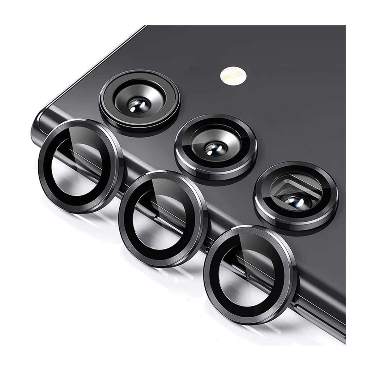 محافظ لنز دوربین گوشی سامسونگ Galaxy A55 مدل رینگی-سبز تیره