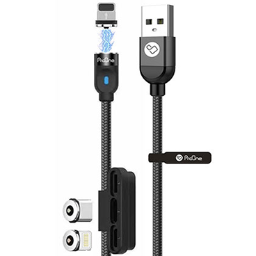 کابل تایپ سی / لایتنینگ پرووان مدل PCC260 - طول 1 متر-مشکی کابل تایپ سی / لایتنینگ پرووان مدل PCC260 - طول 1 متر-مشکی