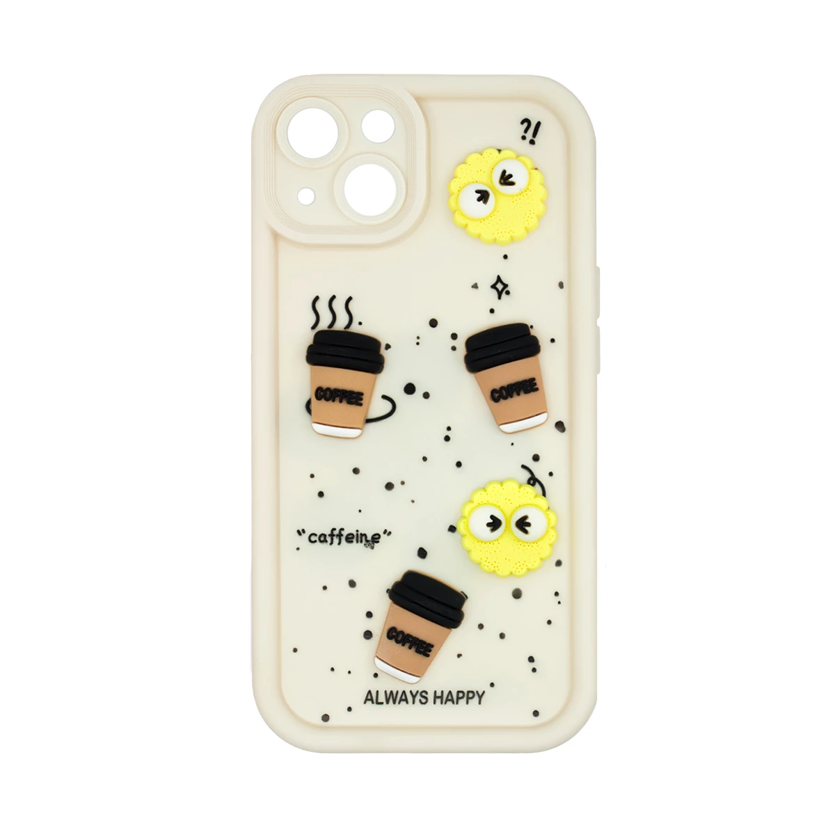 قاب گوشی اپل iPhone 15 مدل Solid Hapal-کرم