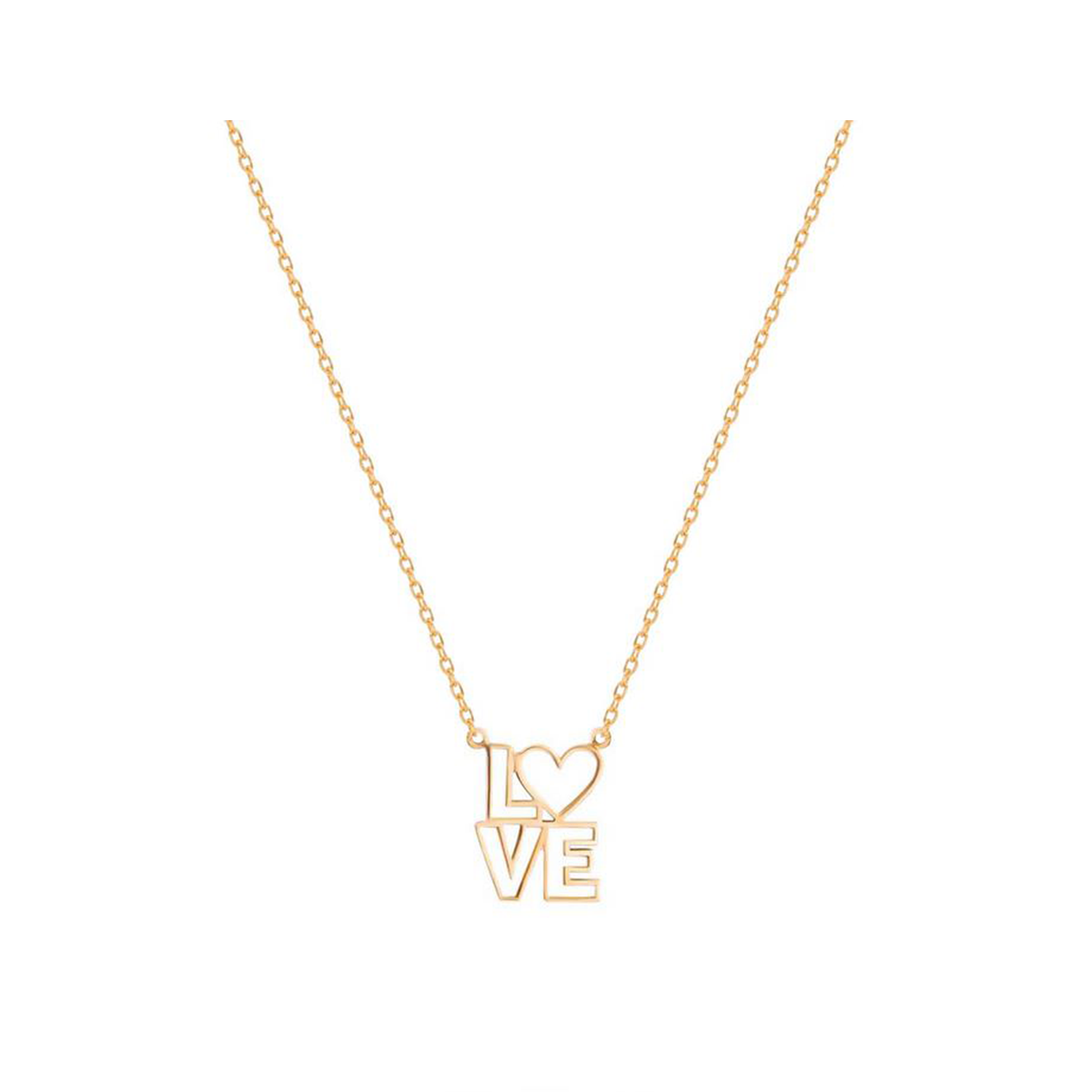 گردنبند طلا زنانه طرح لاو چهارتایی کد N032853-950