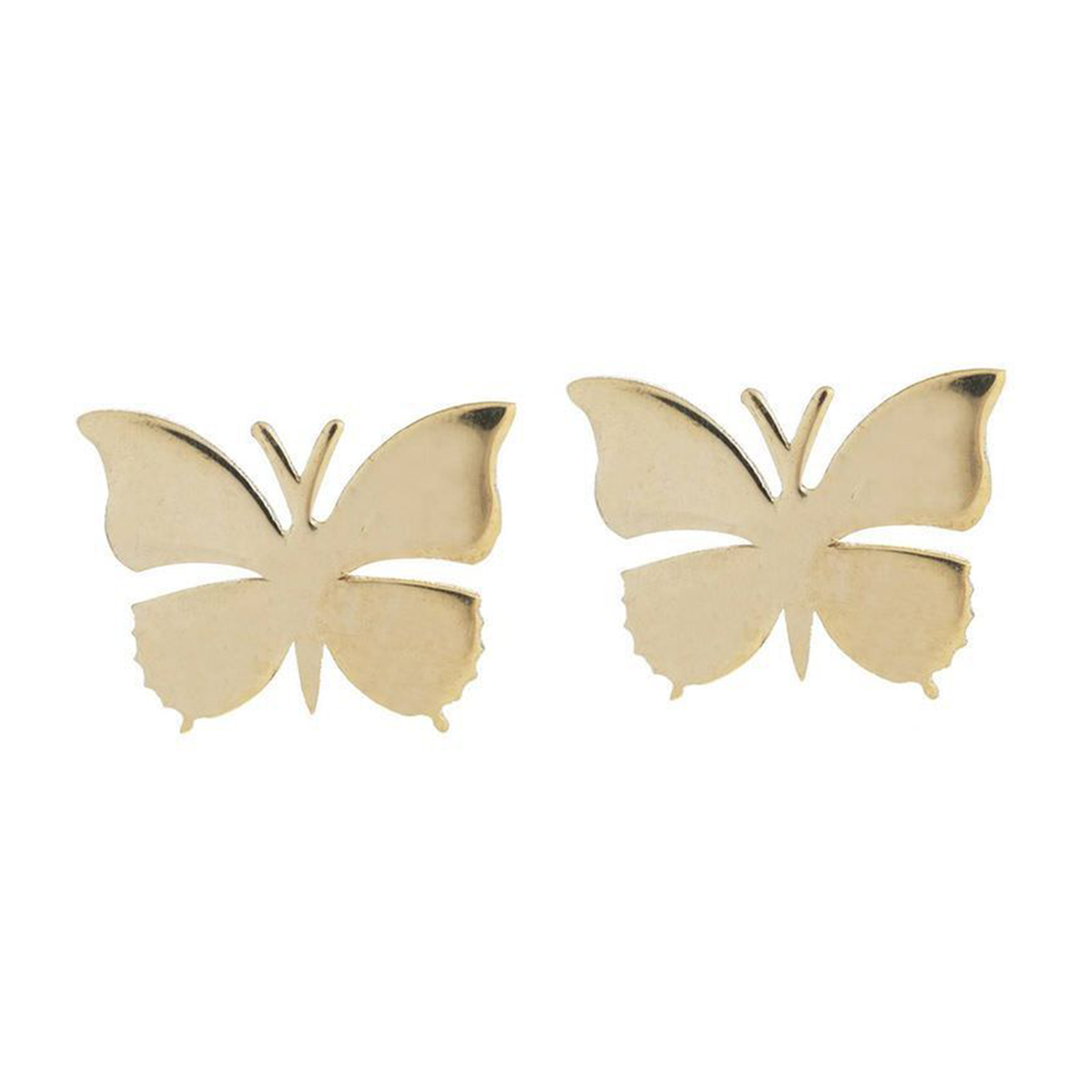 گوشواره طلا زنانه پروانه تو پر قو طلایی کد E017358-350