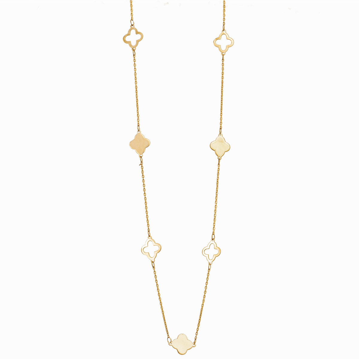 گردنبند طلا زنانه طرح ونکلیف مینیمال قو طلایی کد N051798-1.70