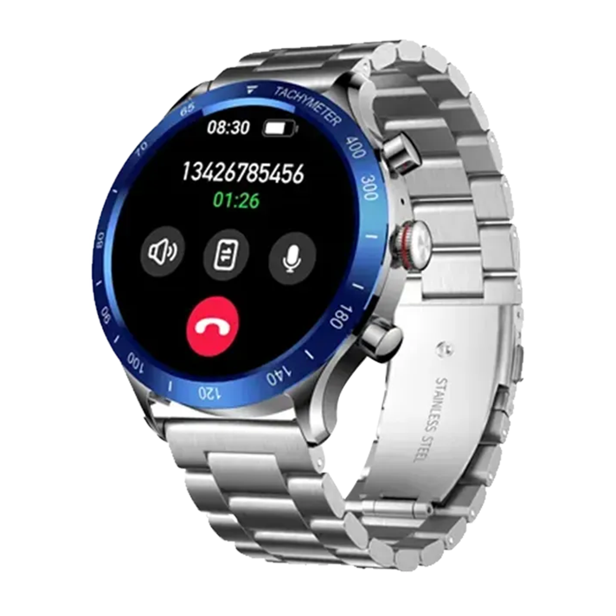 ساعت هوشمند ریورسانگ مدل MOTIVE 9 MAX-بدنه نقره ای بند نقره ای