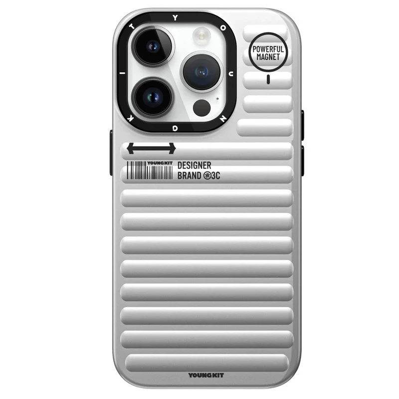 کاور گوشی اپل Iphone 16 pro max یانگ کیت مدل True Color-نقره‌ای