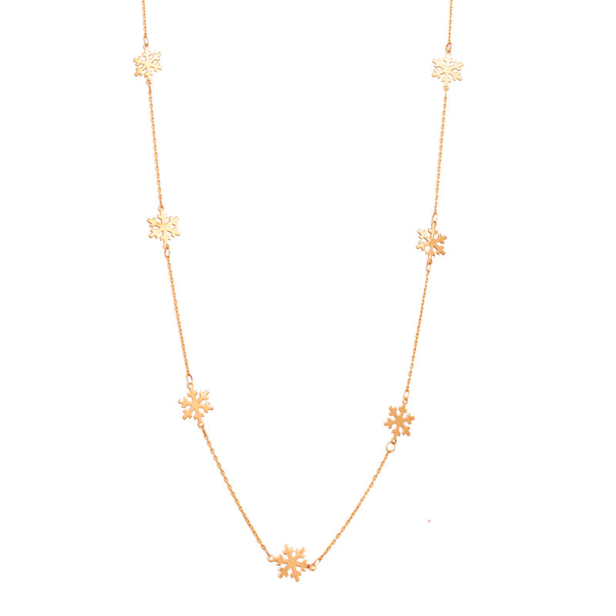 گردنبند طلا زنانه طرح برف زمستانی قو طلایی کد N012142-2.50