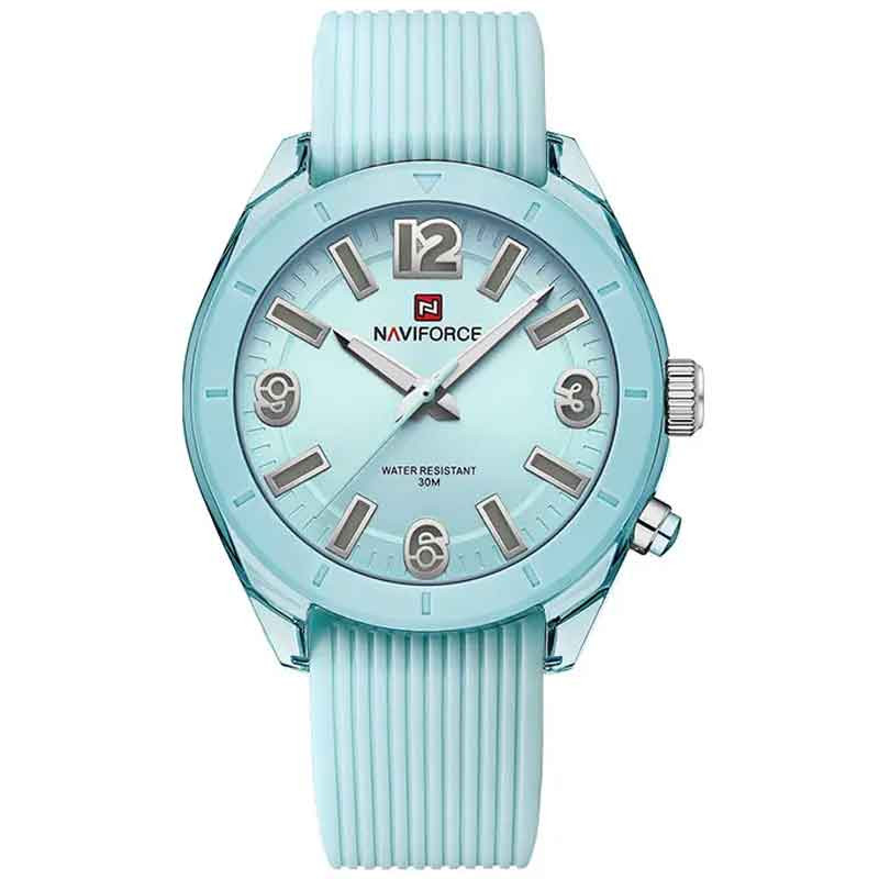 ساعت مچی زنانه نیوی فورس مدل NF7103 L.BE L.BE-بدنه آبی بند آبی ساعت مچی زنانه نیوی فورس مدل NF7103 L.BE L.BE-بدنه آبی بند آبی