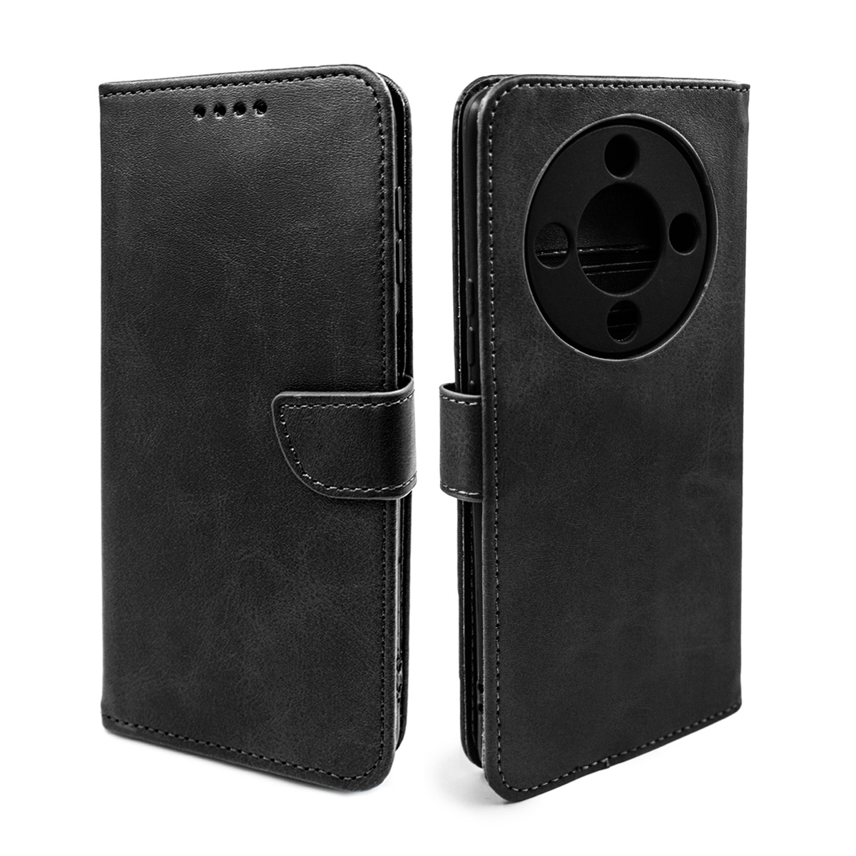 کیف کلاسوری گوشی آنر X9b مدل مگنتی جاکارتی محافظ لنزدار-مشکی